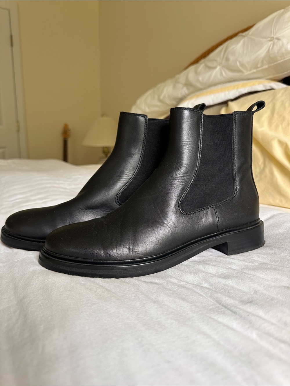 Women’s Black Leather Chelsea Boots